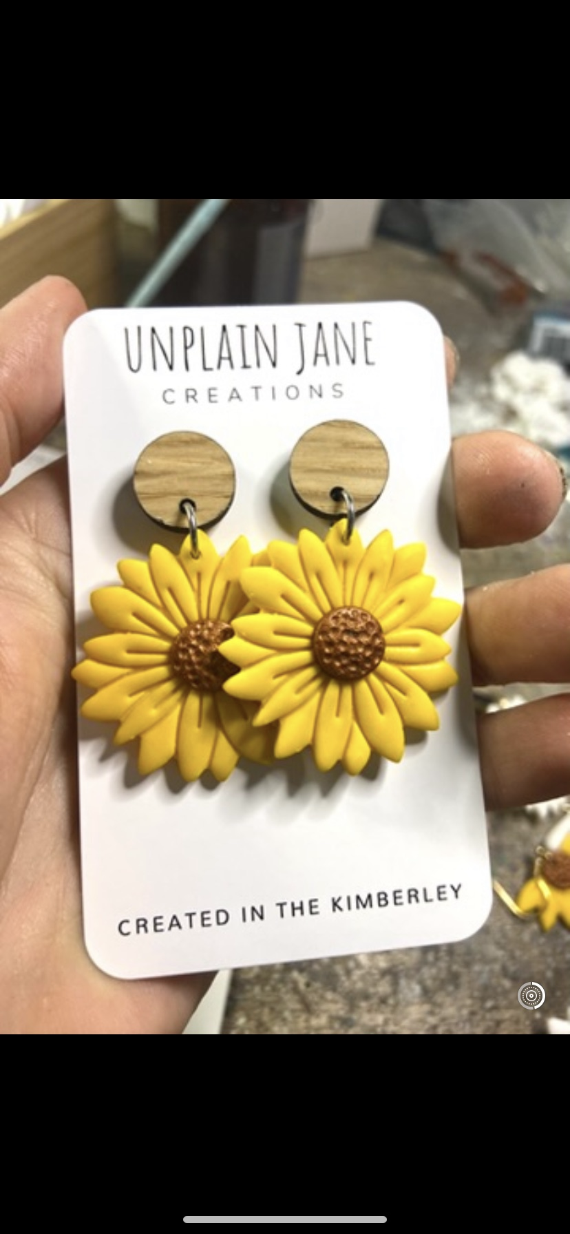 Large sunflower- polymer clay