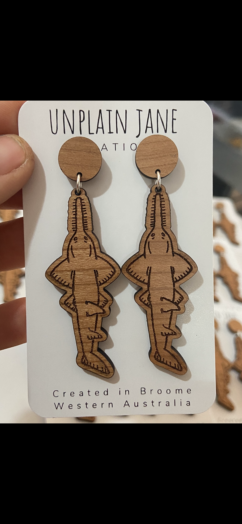 Wood veneer sawfish
