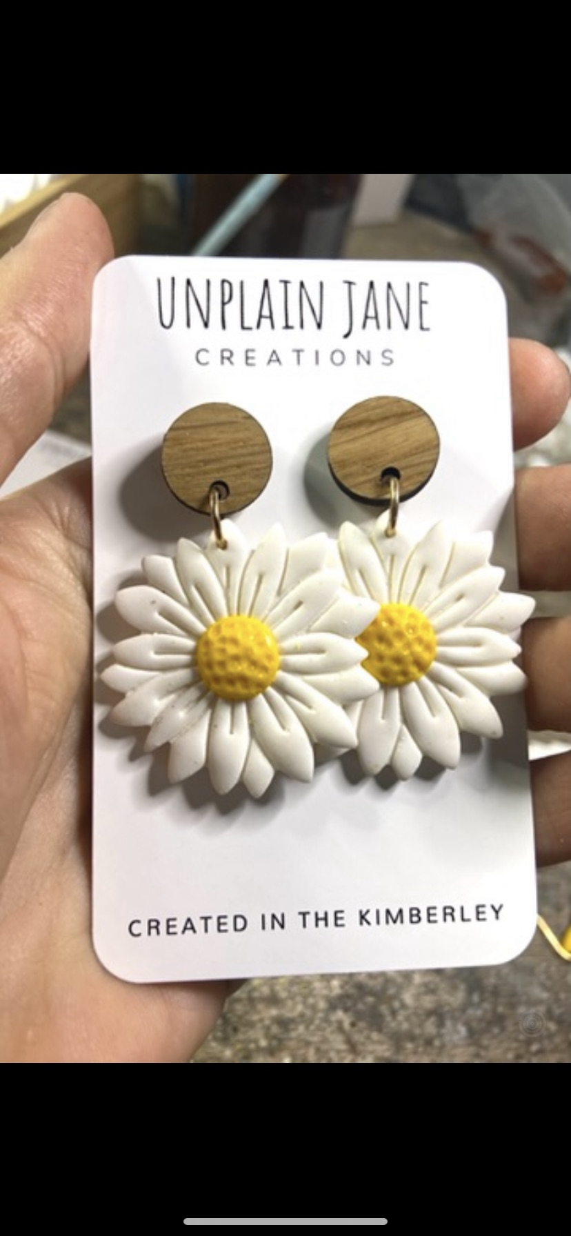 Large polymer clay Daisy