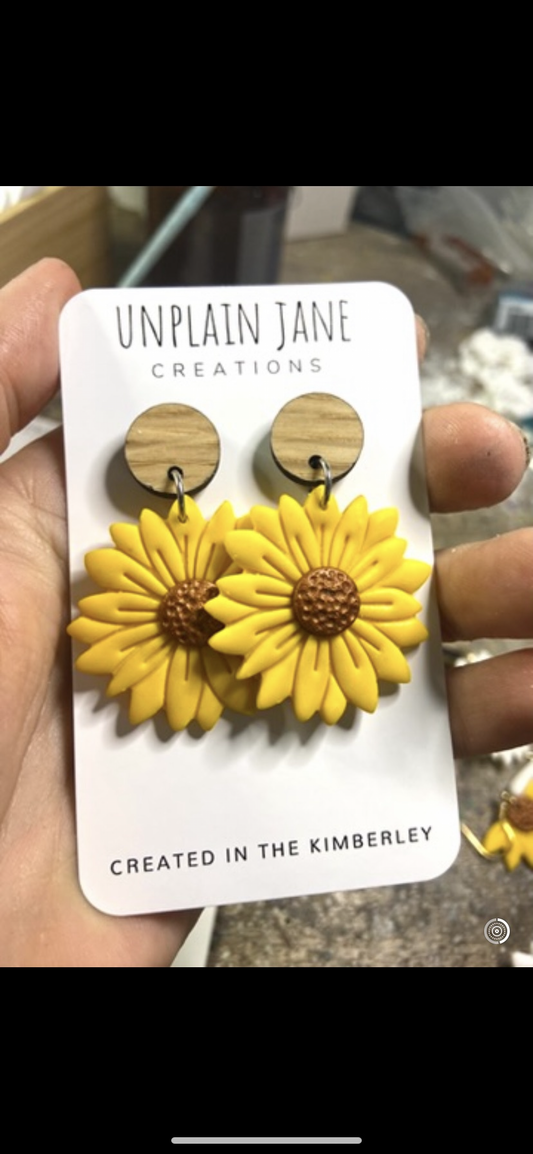 Large sunflower- polymer clay